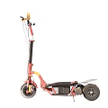 Red And Yellow Electric Scooter With Foldable Design And Battery Powered Wheels