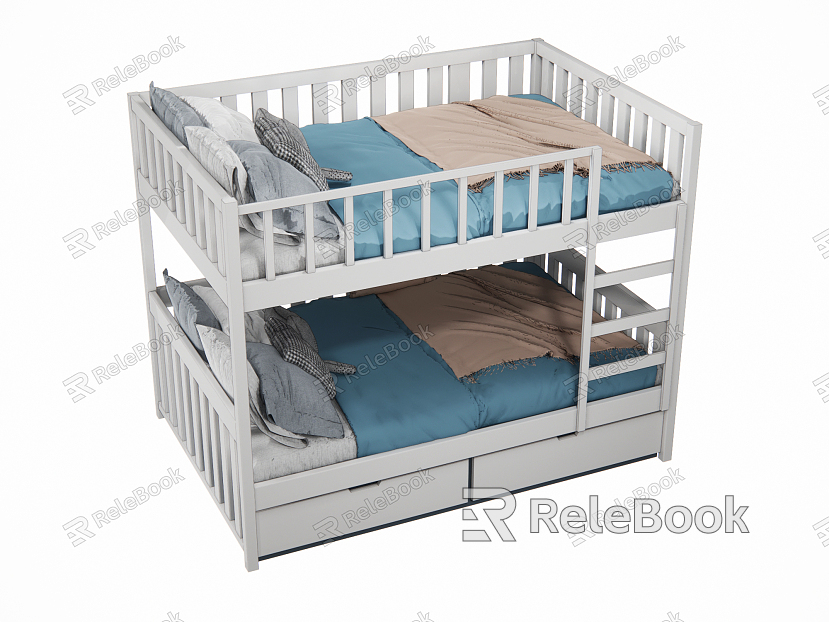 Modern Bed and Bed Children's Bed Bunk Bed High and Low Bed Bunk Bed model