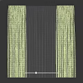 Elegant Dark Brown Curtains With White Sheer Inner Layer And Decorative Trim 3d model