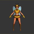 bee bee bee peak wasp insect animal game animal 3d model