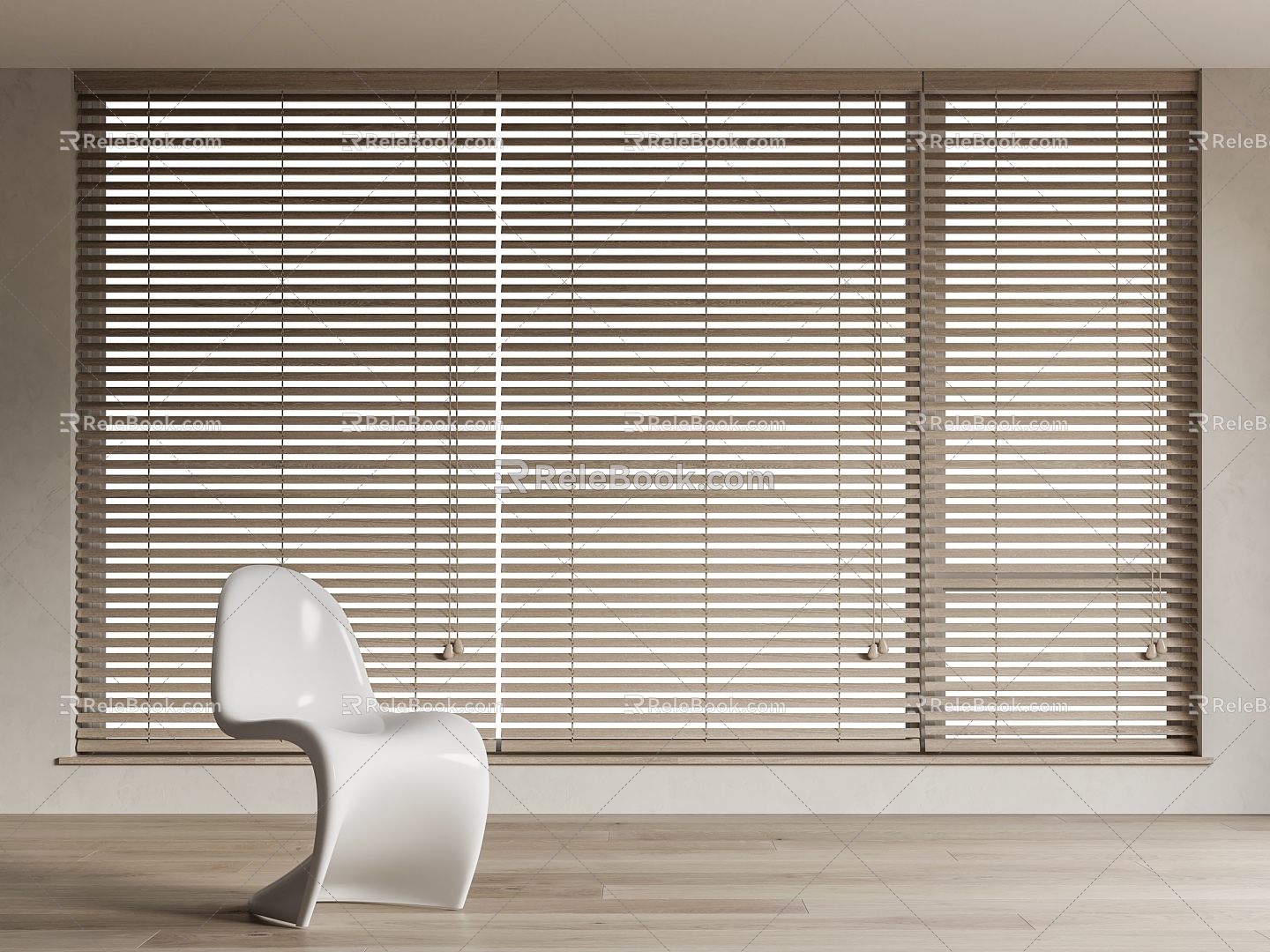 Modern venetian blinds Wooden venetian blinds Roller blinds Panton Chair model