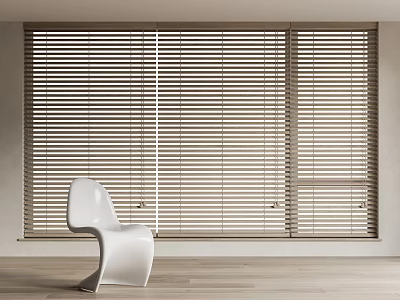Modern venetian blinds Wooden venetian blinds Roller blinds Panton Chair 3d model