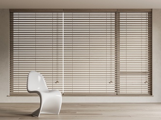 Modern venetian blinds Wooden venetian blinds Roller blinds Panton Chair 3d model