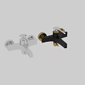 Modern Chrome Wall Mounted Faucet With Lever Handle And Streamlined Spout Design