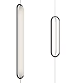 Minimalist Modern Chandelier With Oval Shape Black White Lines And Sleek Design