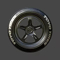 LOYO TIRES Black Tire With Stylish Wheel Rim And Tread Pattern