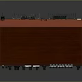 Professional Audio Equipment With Wooden Panel Knobs Buttons And Blue Displays