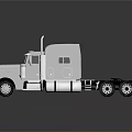White Heavy Duty Truck With Chrome Accents And Modern Cab Design