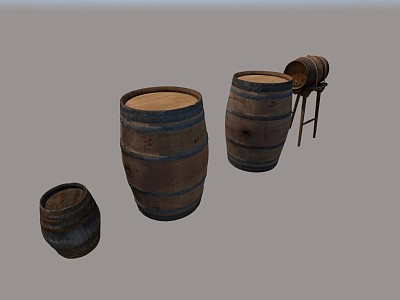 Industrial LOFT wine barrel model