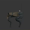 3D Geometric Mechanical Robot Model With Four Legs And Antenna Structure Design