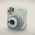Fujifilm Compact White Instant Camera With Classic Lens And Control Buttons