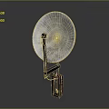 Sturdy White Circular Equipment With Black And Brown Mounted Stand Structure