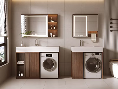 Antique washing machine cabinet 3d model