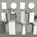 Modern wash basin wash table vertical table basin counter basin 3d model