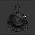 Futuristic Cosmic Spacecraft Design With Neon Accents And Advanced Structural Features