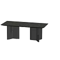 Sleek Modern Dining Table With Marble Top And Polished Metal Legs Design 3d model