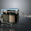Vintage Metal Electrical Component With Coil Screws And Metal Rod Structure
