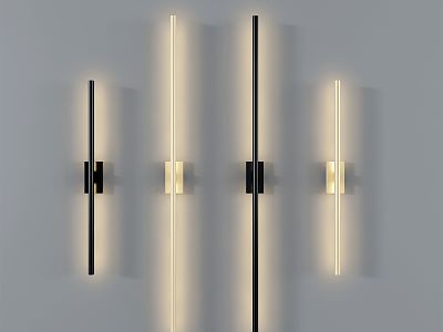 Modern wall lamp metal strip wall lamp model