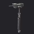 Mechanical Weapon With Sharp Metal Tip And Industrial Design Components