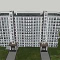 Modern High Rise Residential Building in Community With Lush Green Surroundings