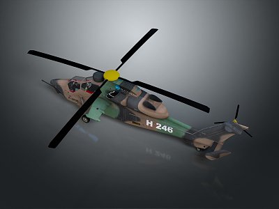 Modern Helicopter Gunship Helicopter Aircraft Gunship Combat Helicopter model