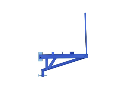 Blue Commercial Equipment Bracket With Industrial Support Structure And Steel Frame Design 3d model