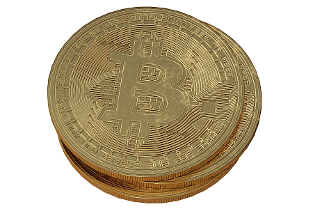 Modern Coins Bitcoin Coins 3d model