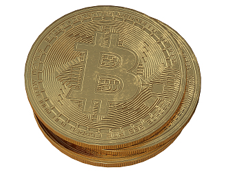 Modern Coins Bitcoin Coins 3d model