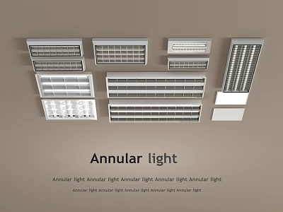Various Types Of Grille Lights With Different Designs For Indoor Ceiling Lighting 3d model