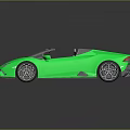 Green Convertible Luxury Sports Car With Open Top And Modern Design