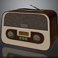 Vintage Radio With Wooden Case Retro Knobs Antenna And AM FM