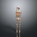 Industrial Robot Single Wheel Robot Double Wheel Robot Assistant Small Robot 3d model
