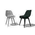 Modern Style Gray And Black Leisure Chairs With Hollowed Out Design