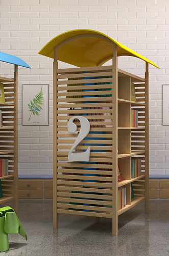 Nordic Bookcase 3d model