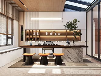 New Chinese Tea Room 3d model