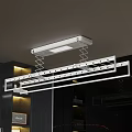 Smart Clothes Drying Rack With Motorized Ceiling Mount And Automatic Lighting
