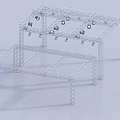 Public Facility Metal Truss Structure With Mounted Lighting Equipment For Events 3d model