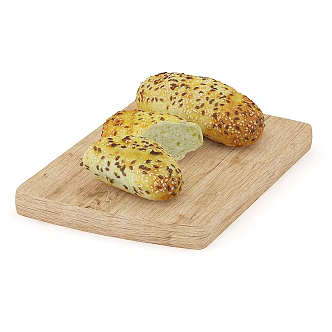 Food Bread Cake 3d model