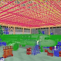 Inside Airport Maintenance Hangar With Airbus Aircraft And Repair Equipment