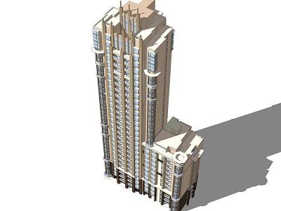 Style high-rise residential model