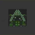 Modern Green Grid Structure Furniture With Transparent Panels And Stable Support Frame
