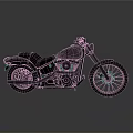 Vintage Red Motorcycle With Brown Leather Seat Black Body And Chrome Details