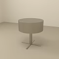 Sleek Modern Side Table With Round Top And Cross Base Design