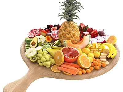 Modern fruit plate 3d model