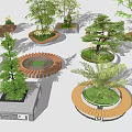 Creative Tree Pit Designs With Circular And Square Shapes Wooden Borders And Green Plants
