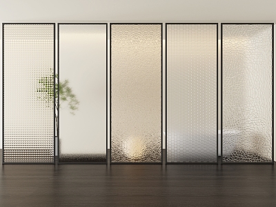 Glass screen partition 3d model