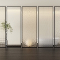 Glass screen partition 3d model