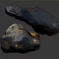 rock metal ore rock block rock block rock specimen boulder rock formation 3d model