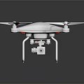 White Quadcopter Drone For Space Exploration And Cosmic Mission Support