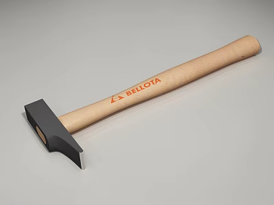 Bellota Hammer As Weapon With Wooden Handle And Black Head Design 3d model